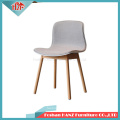 Half Cover Fabric Home Furniture Plastic with Solid Wood Leg Dining Chair